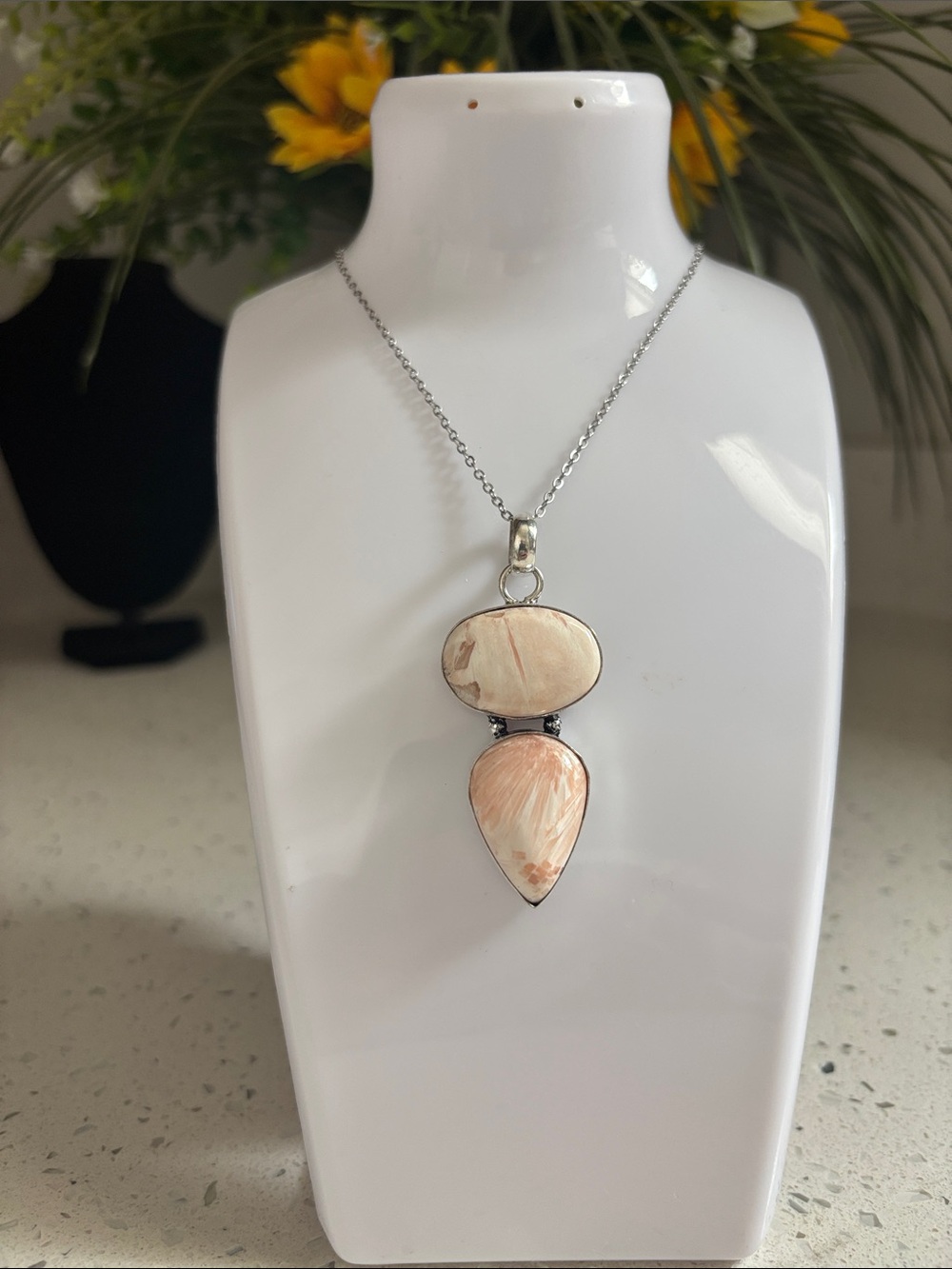 Scolecite Gemstone Handmade Pendant Necklace